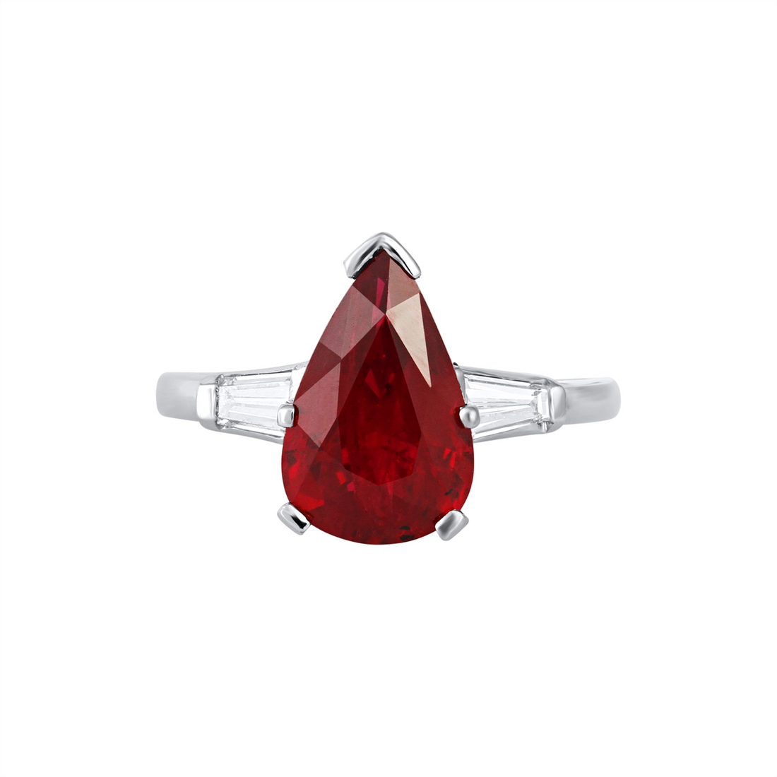 Rings Rings in Platinum/Palladium containing Multi-gemstone, Diamond, Ruby 437465