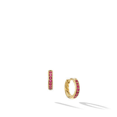 David Yurman Earrings in Yellow Gold containing Ruby E1825288ARU