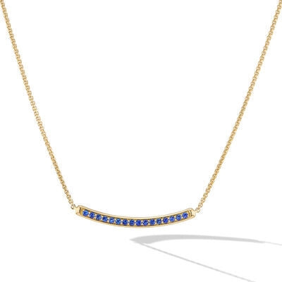 David Yurman Necklaces in Yellow Gold containing Sapphire N1757488ABS17
