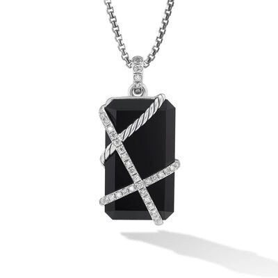 David Yurman Pendants in Silver containing Black onyx, Multi-gemstone, Diamond D17554DSSABODI