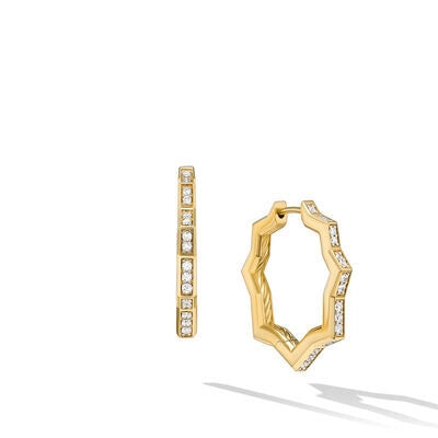 David Yurman Earrings in Yellow Gold containing Diamond E18144D88ADI