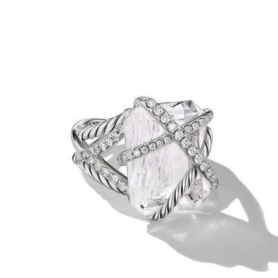 David Yurman Rings in Silver containing Quartz, Multi-gemstone, Diamond R17595DSSACRDI7
