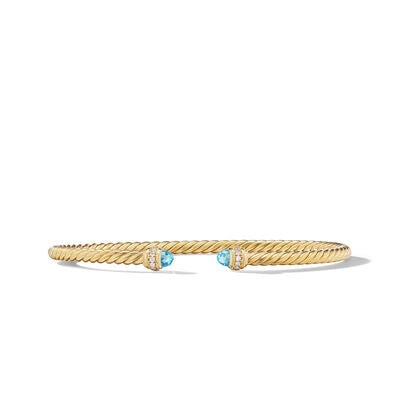 David Yurman Bracelets in Yellow Gold containing Blue topaz , Multi-gemstone, Diamond B13767D88ABTDIM