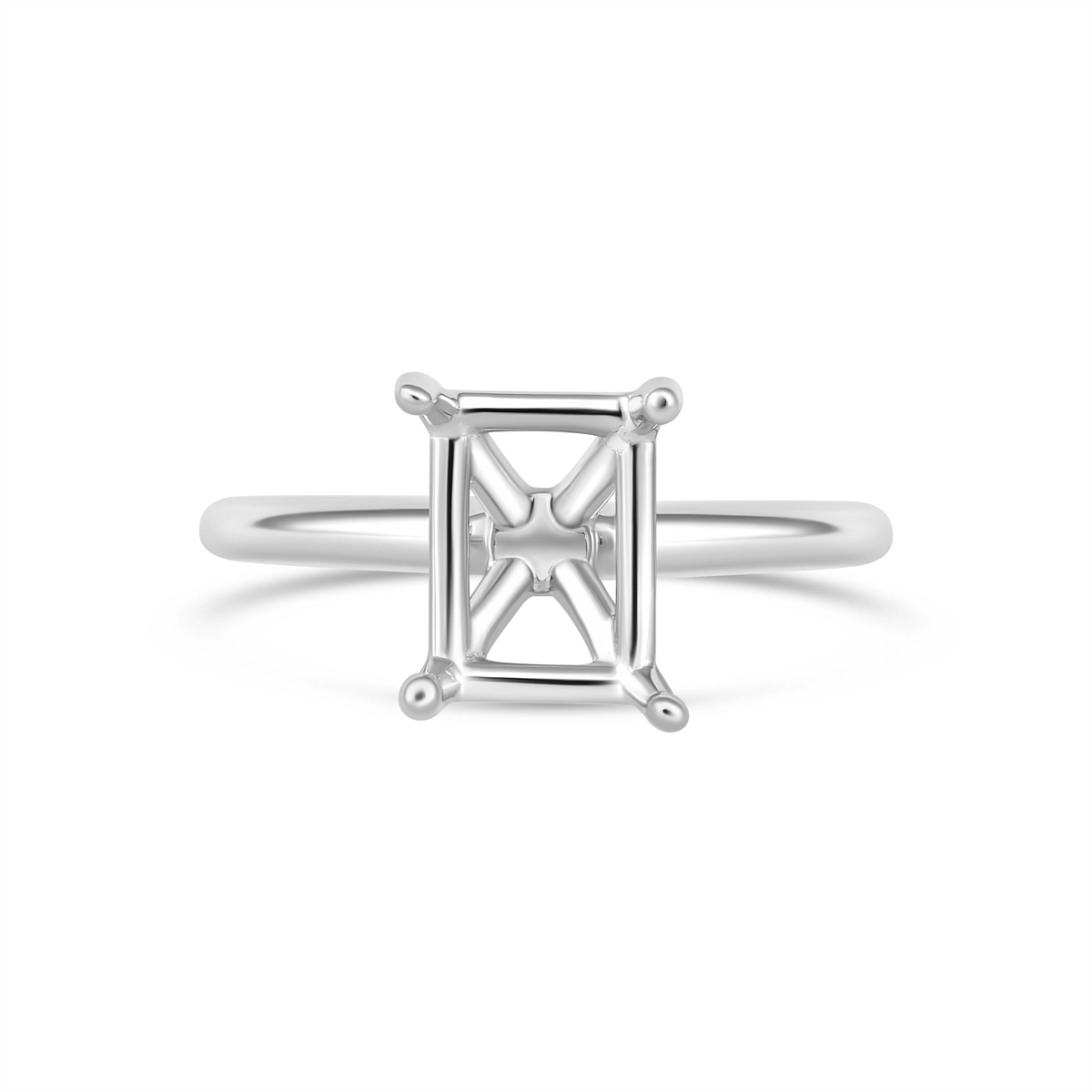 Engagement Collections Engagement Rings in White Gold SOL2001CU-7.5X7.5MM-W