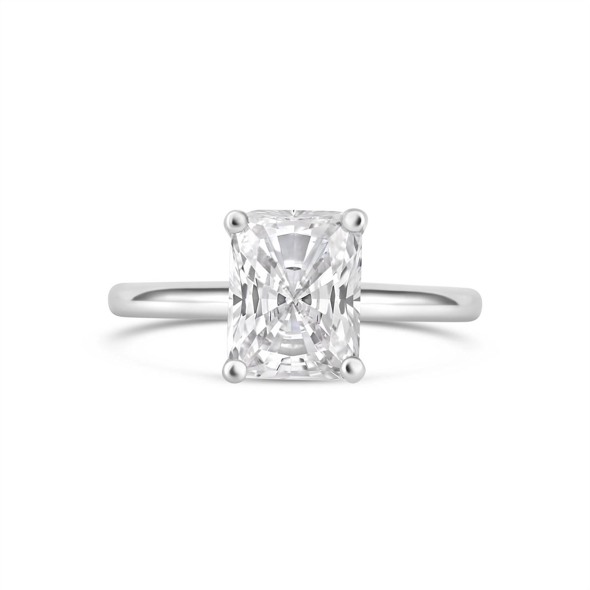 Engagement Collections Engagement Rings in White Gold SOL2001CU-9X7MM-W