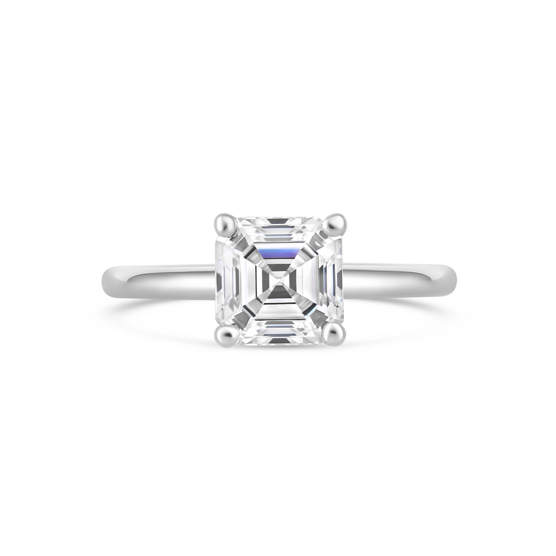 Engagement Collections Engagement Rings in White Gold SOL2001AS-7X7MM-W