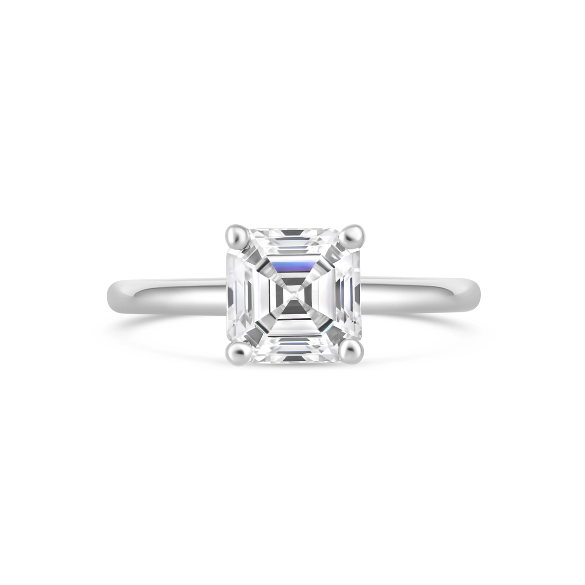 Engagement Collections Engagement Rings in White Gold SOL2001AS-7X7MM-W