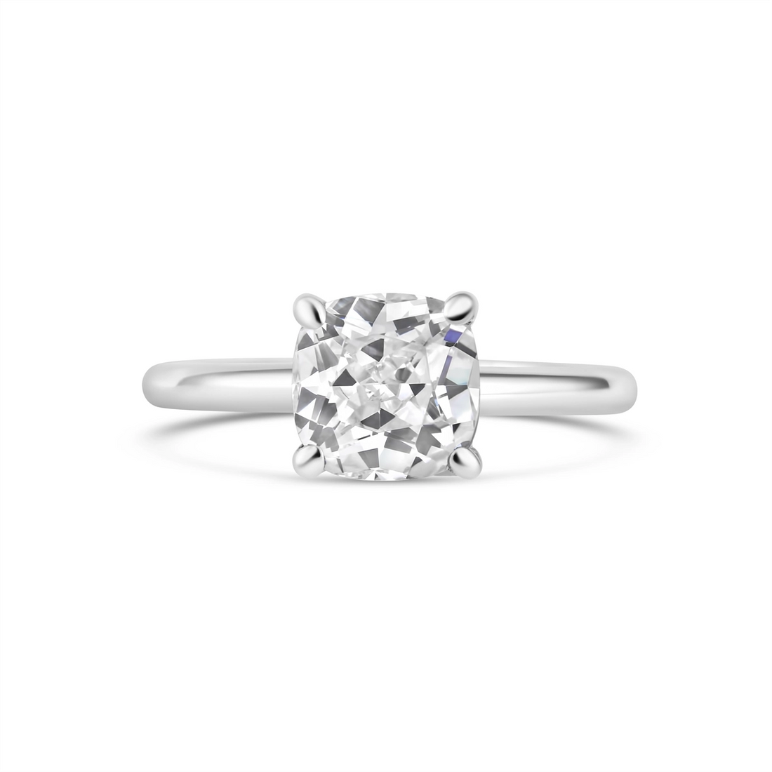 Engagement Collections Engagement Rings in White Gold SOL2001CU-8X8MM-W