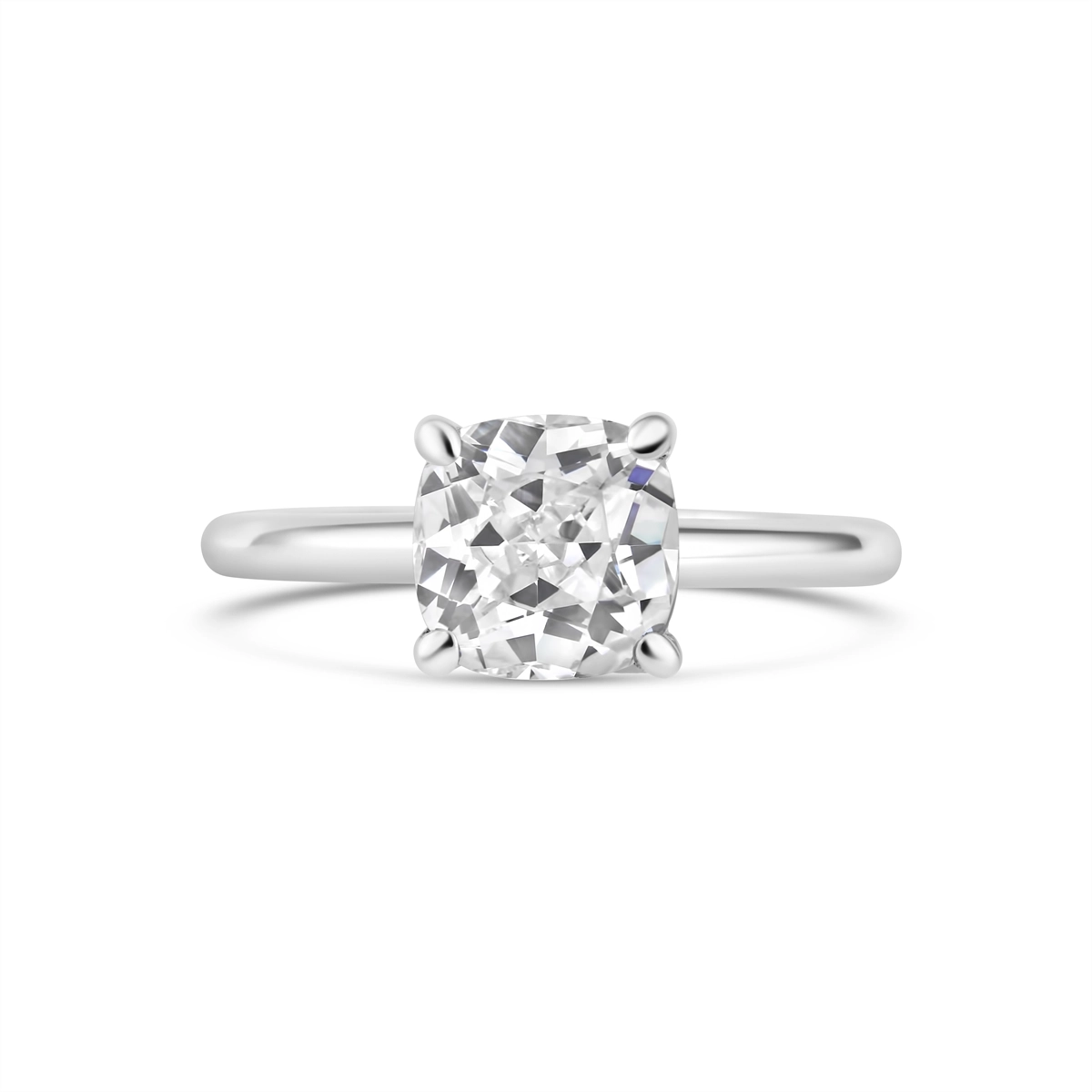 Engagement Collections Engagement Rings in White Gold SOL2001CU-8X8MM-W