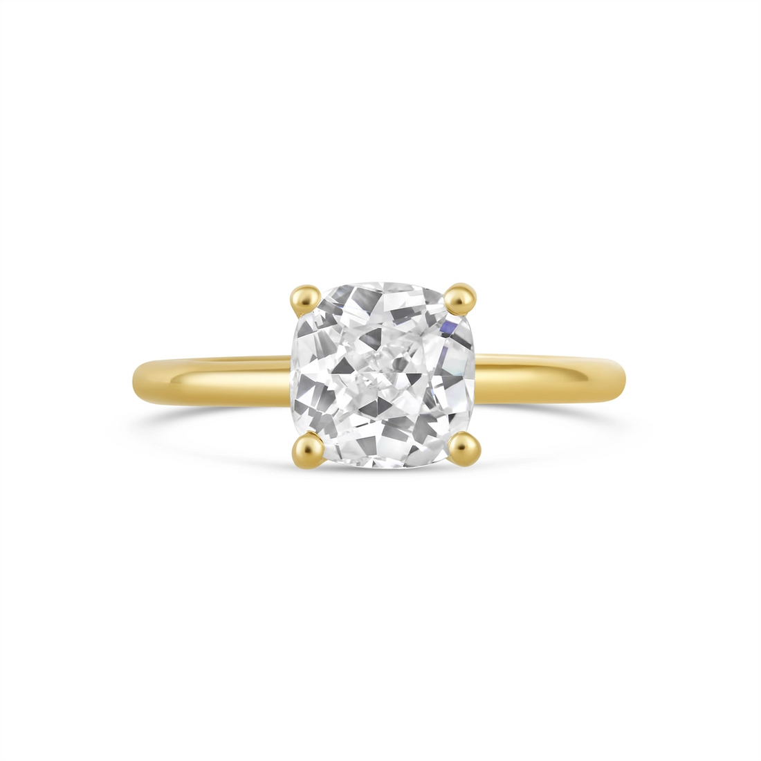 Engagement Collections Engagement Rings in Yellow Gold SOL2001CU-8X8MM-Y
