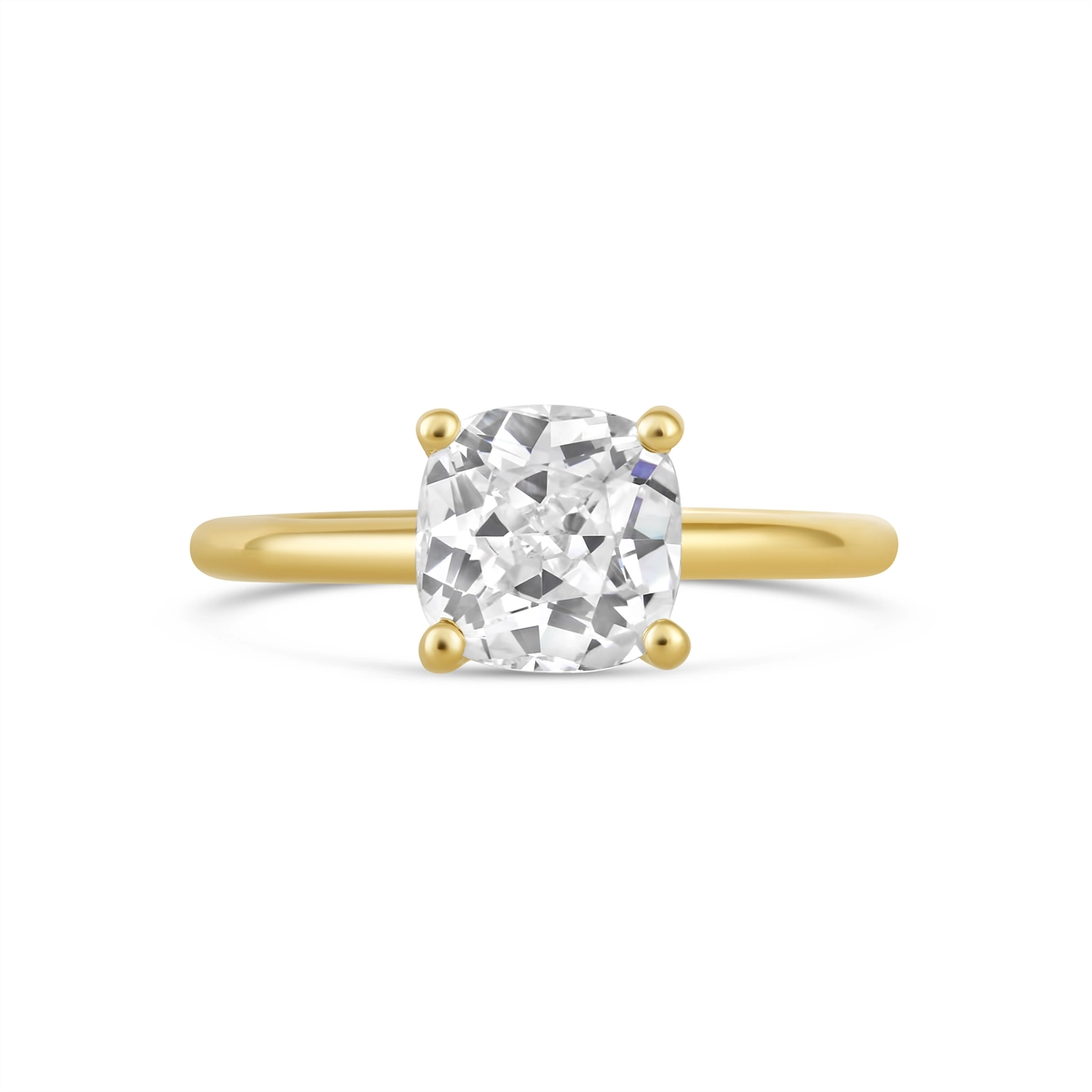 Engagement Collections Engagement Rings in Yellow Gold SOL2001CU-8X8MM-Y