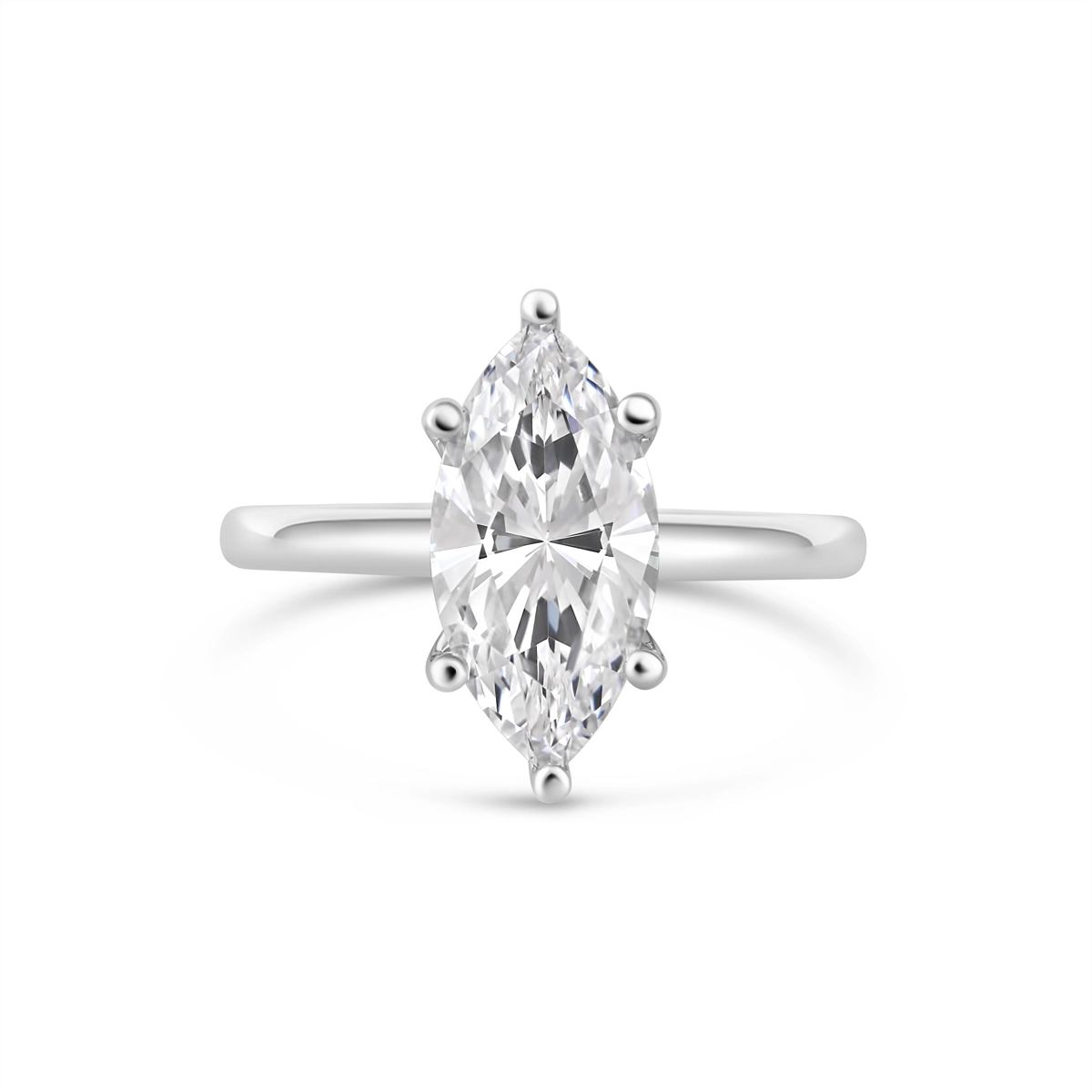 Engagement Collections Engagement Rings in White Gold SOL2001M-14X7MM-W