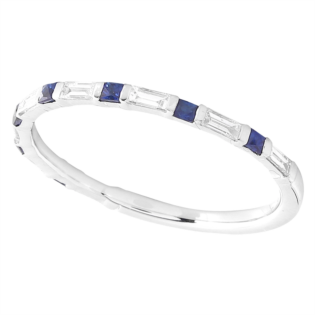 Wedding Bands Wedding Rings in White Gold containing Multi-gemstone, Diamond, Sapphire 437845