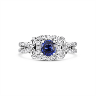 Engagement Collections Rings in White Gold containing Multi-gemstone, Diamond, Sapphire ESTATE202312046