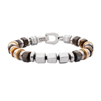 Inox Bracelets in Alternative Metals containing Other, Multi-gemstone DMSBSD03-850