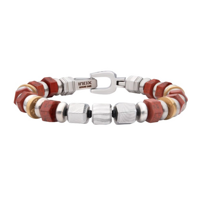 Inox Bracelets in Alternative Metals containing Other, Multi-gemstone DMSBSD05-825