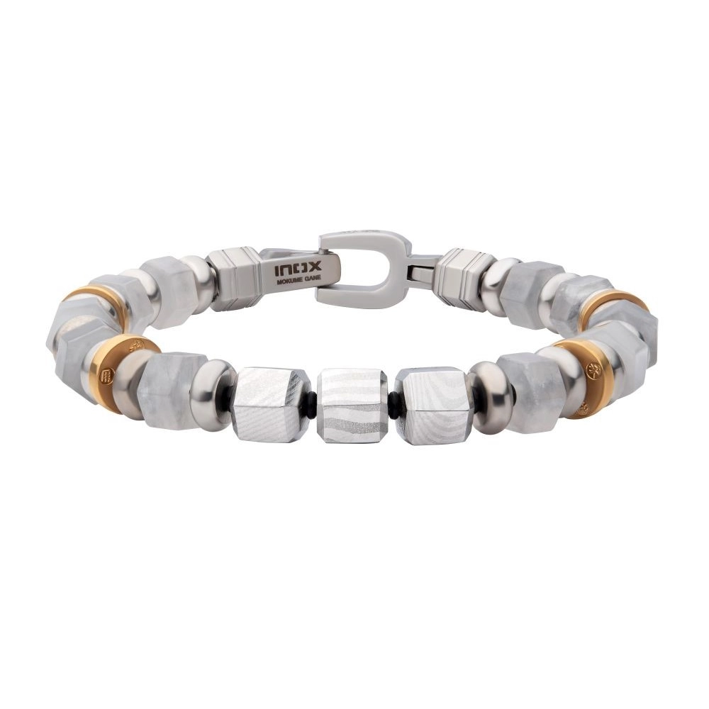 Inox Bracelets in Alternative Metals containing Quartz DMSBSD08-825