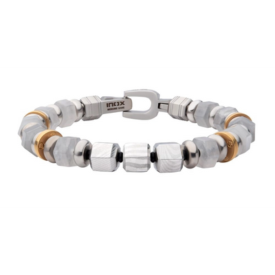 Inox Bracelets in Alternative Metals containing Quartz DMSBSD08-850