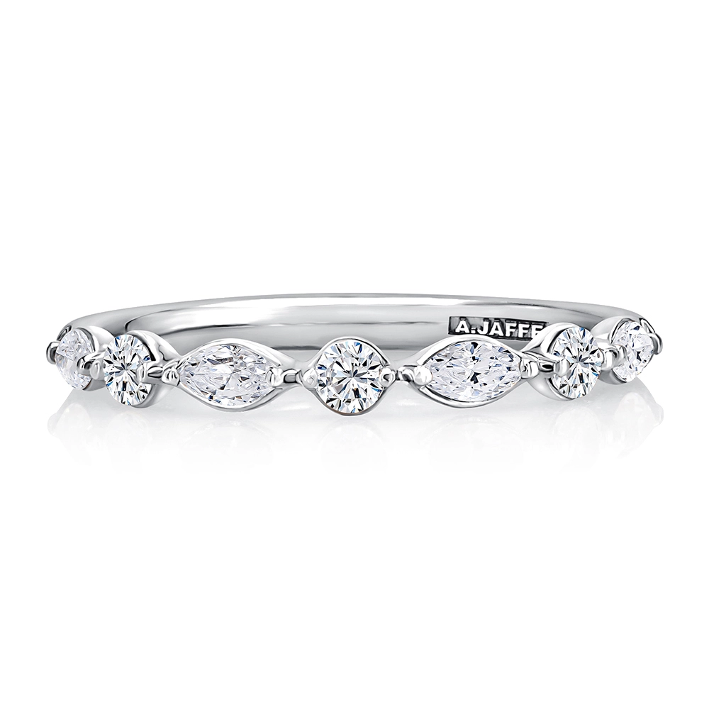 A. Jaffe Wedding Rings in White Gold containing Diamond WRC1373H/43-W