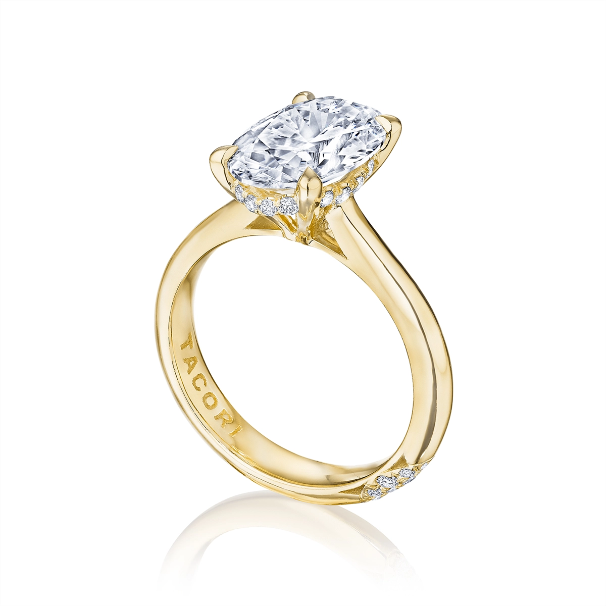 Tacori Engagement Rings in Yellow Gold containing Diamond HT 2671 OV 11.5X8 Y
