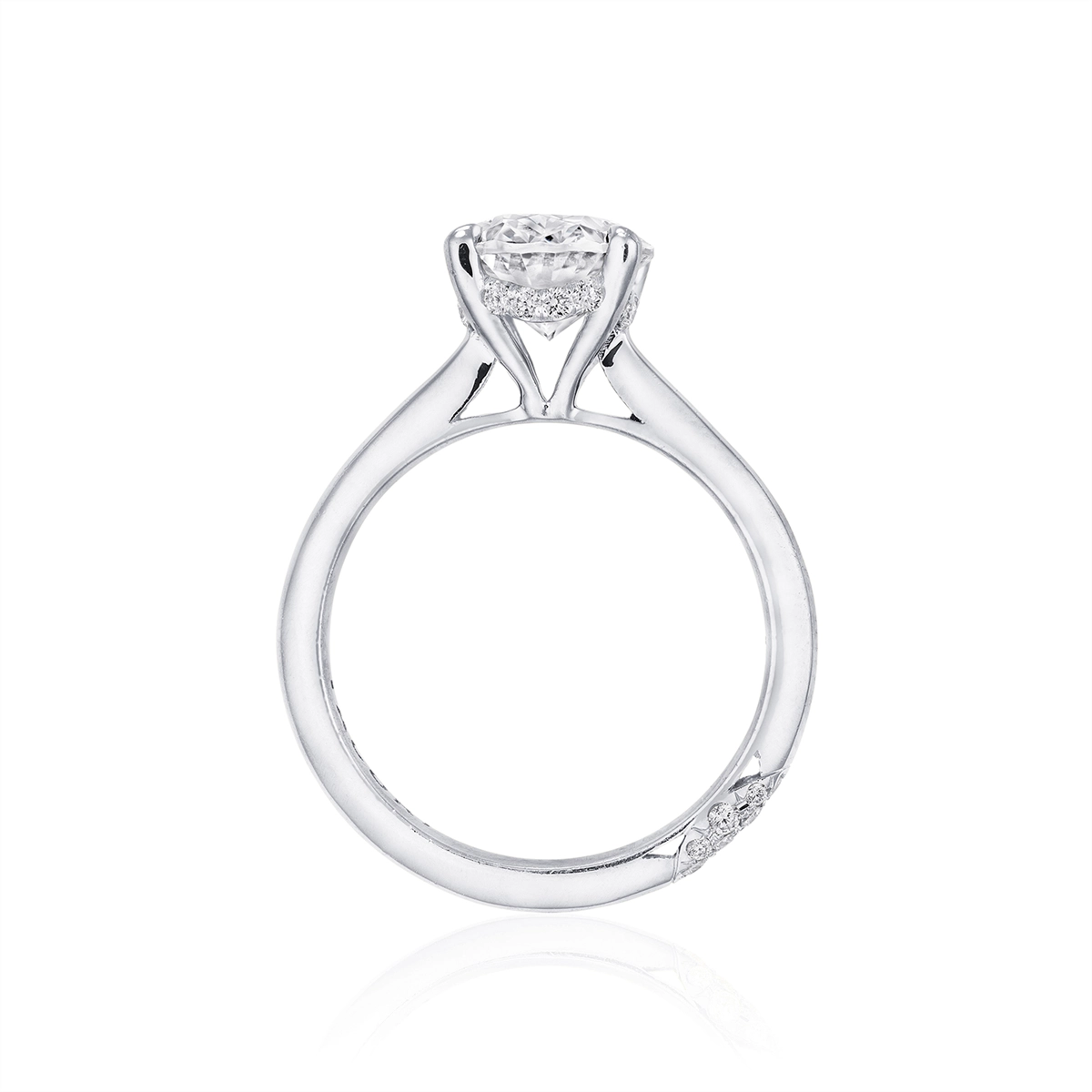 Tacori Engagement Rings in Platinum/Palladium containing Diamond HT 2671 OV 11.5X8
