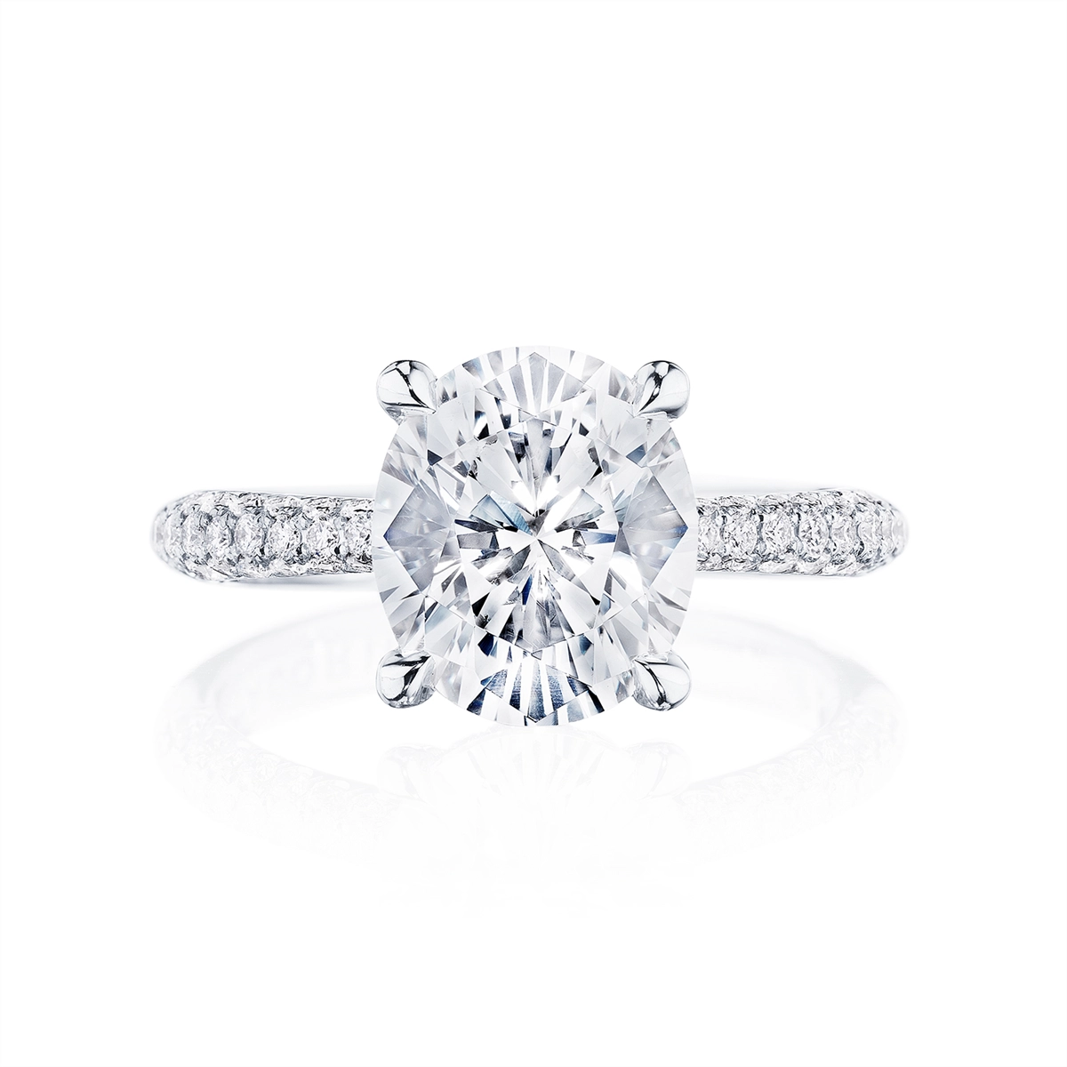 Tacori Engagement Rings in Platinum/Palladium containing Diamond HT 2673 OV 11.5X8