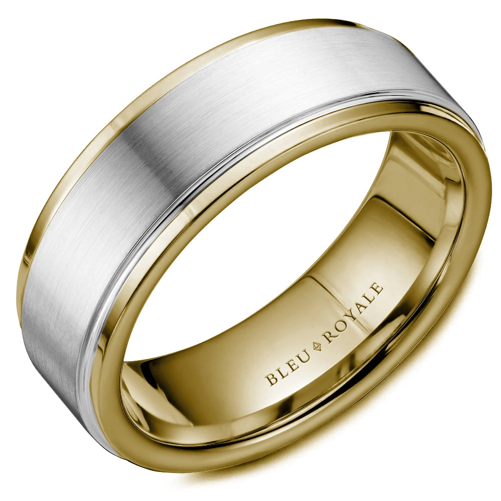 CrownRing Engagement in Mixed Metals RYL-036WY75-M9