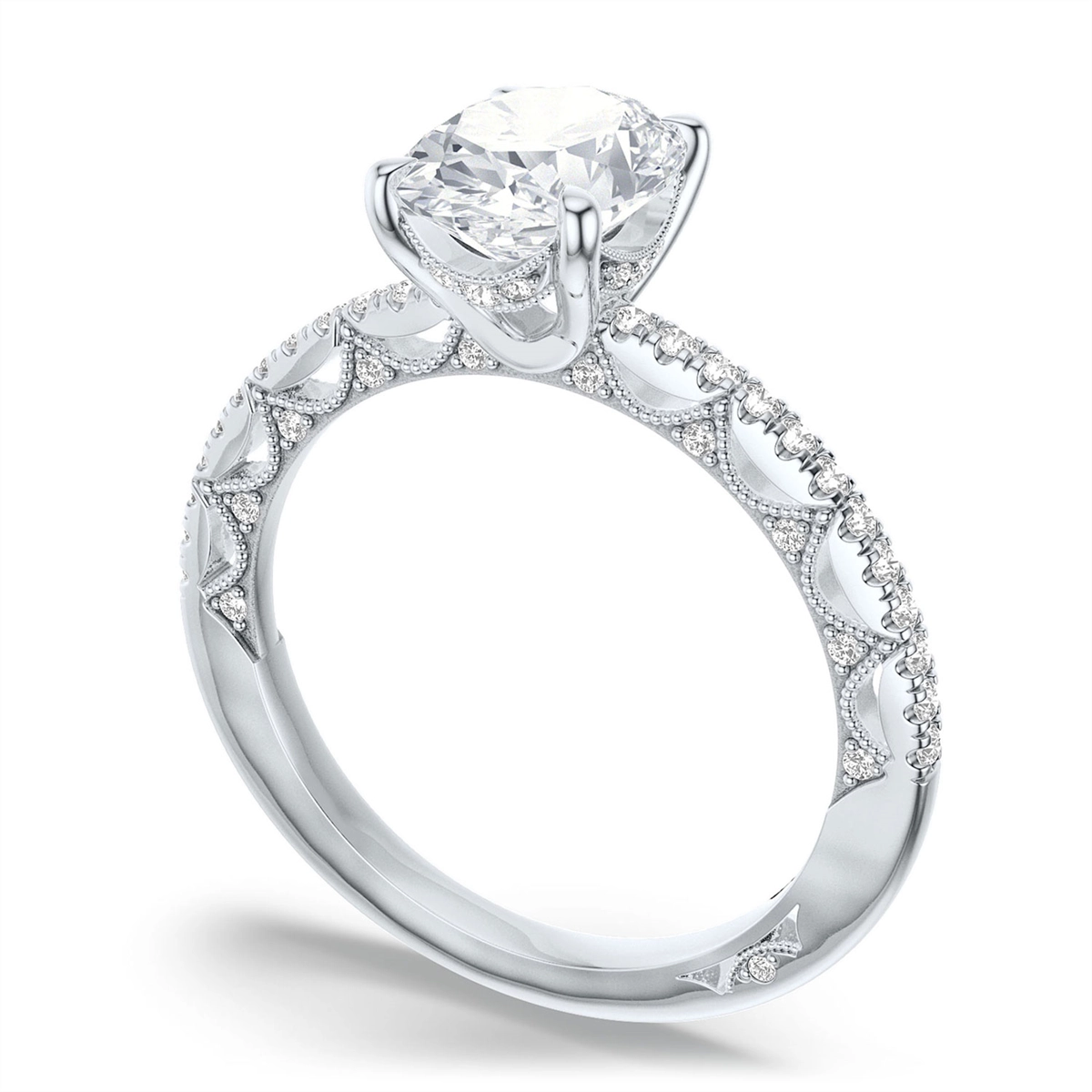 Tacori Engagement Rings in Platinum/Palladium containing Diamond 2720 2.2 OV 11X8