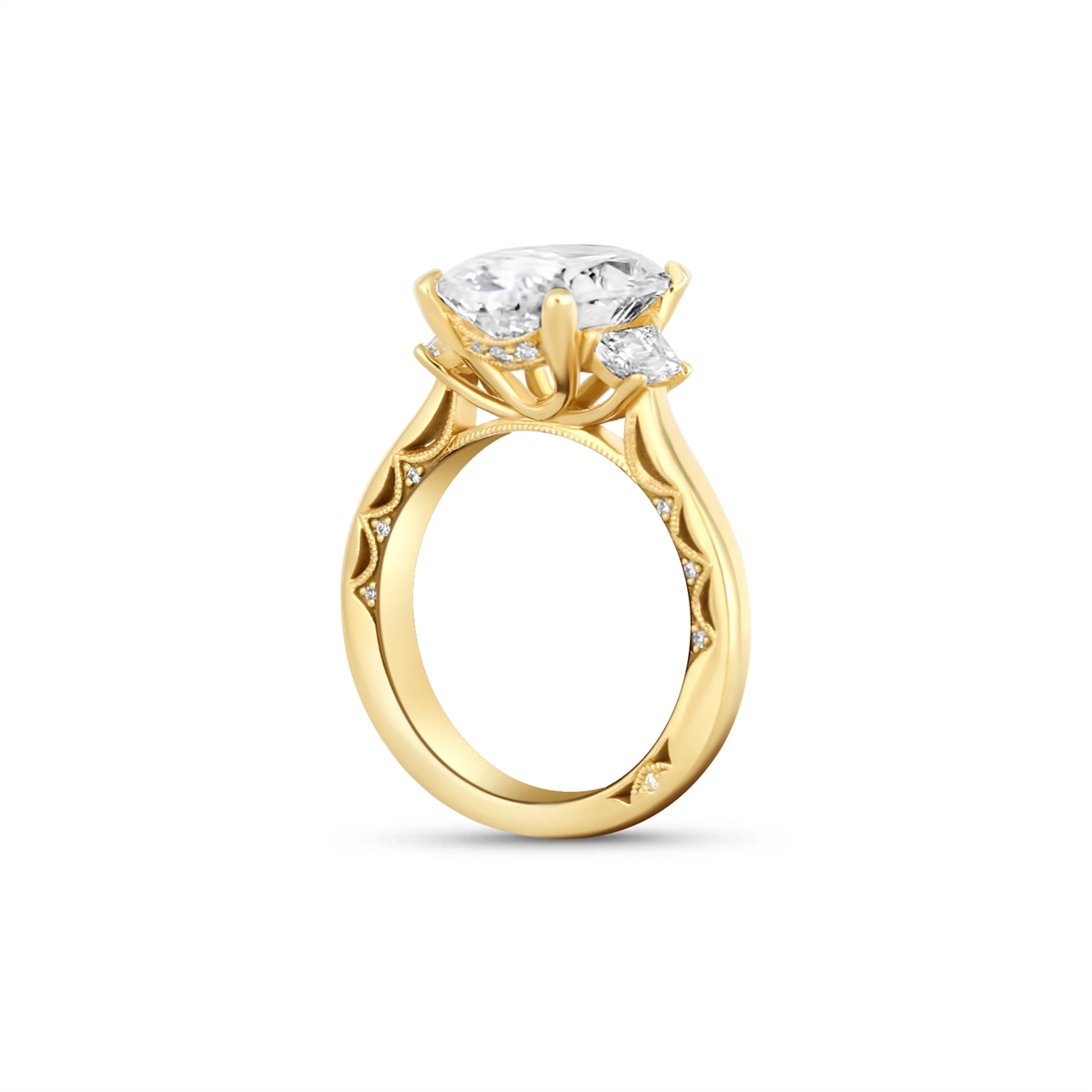 Tacori Engagement Rings in Yellow Gold containing Diamond 2723 2.2 OV 12.5X9 Y