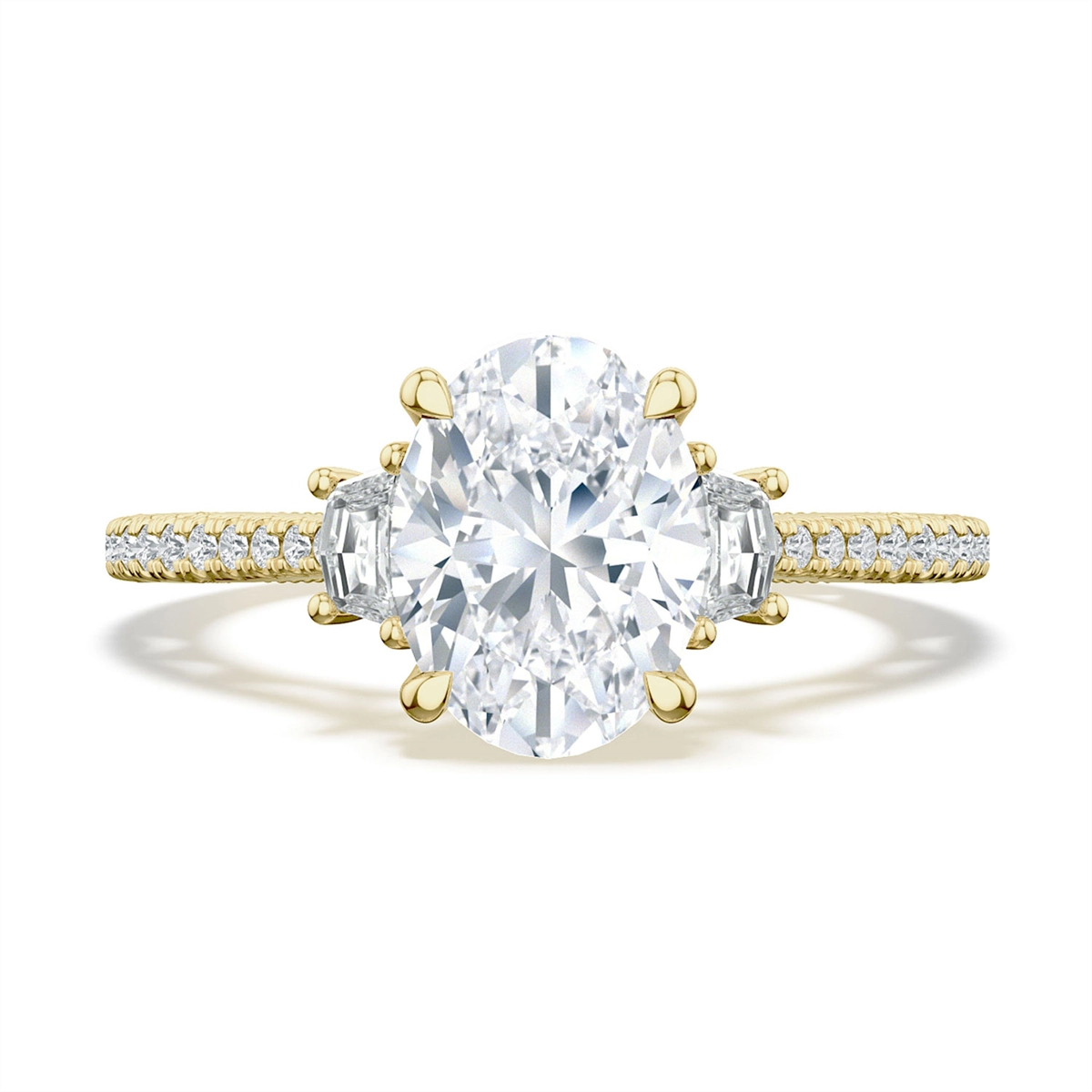 Tacori Engagement Rings in Yellow Gold containing Diamond 2724 1.7 OV 9.5X7 Y