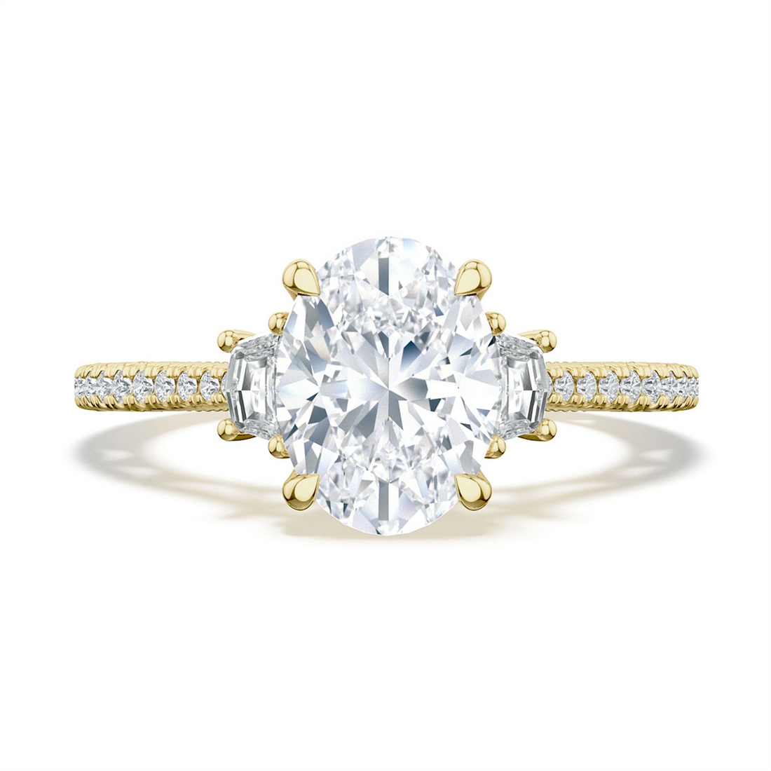 Tacori Engagement Rings in Yellow Gold containing Diamond 2724 1.7 OV 9.5X7 Y