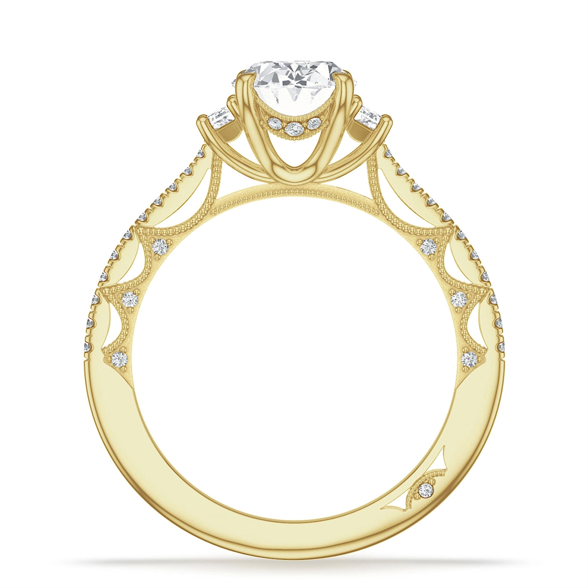 Tacori Engagement Rings in Yellow Gold containing Diamond 2724 1.7 OV 9.5X7 Y