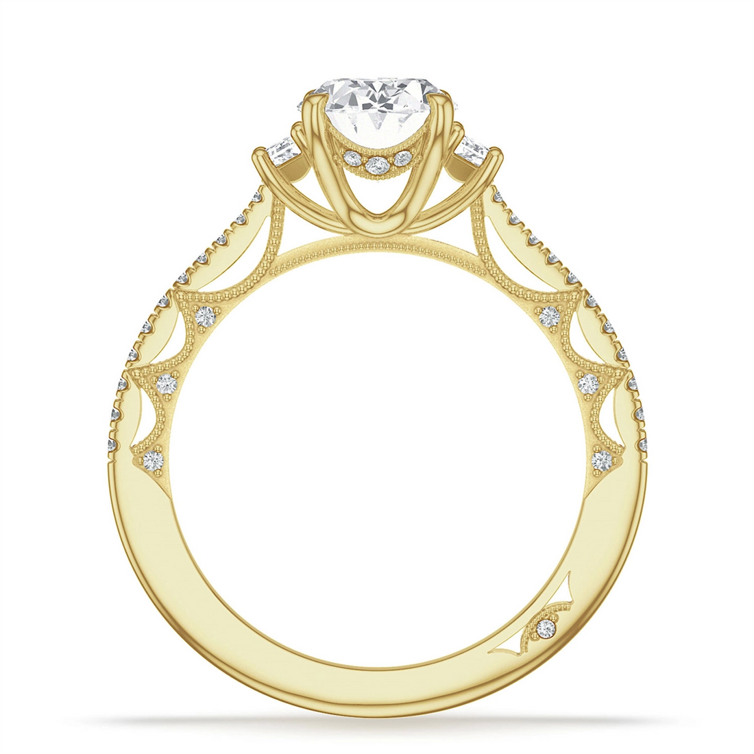 Tacori Engagement Rings in Yellow Gold containing Diamond 2724 1.7 OV 9.5X7 Y