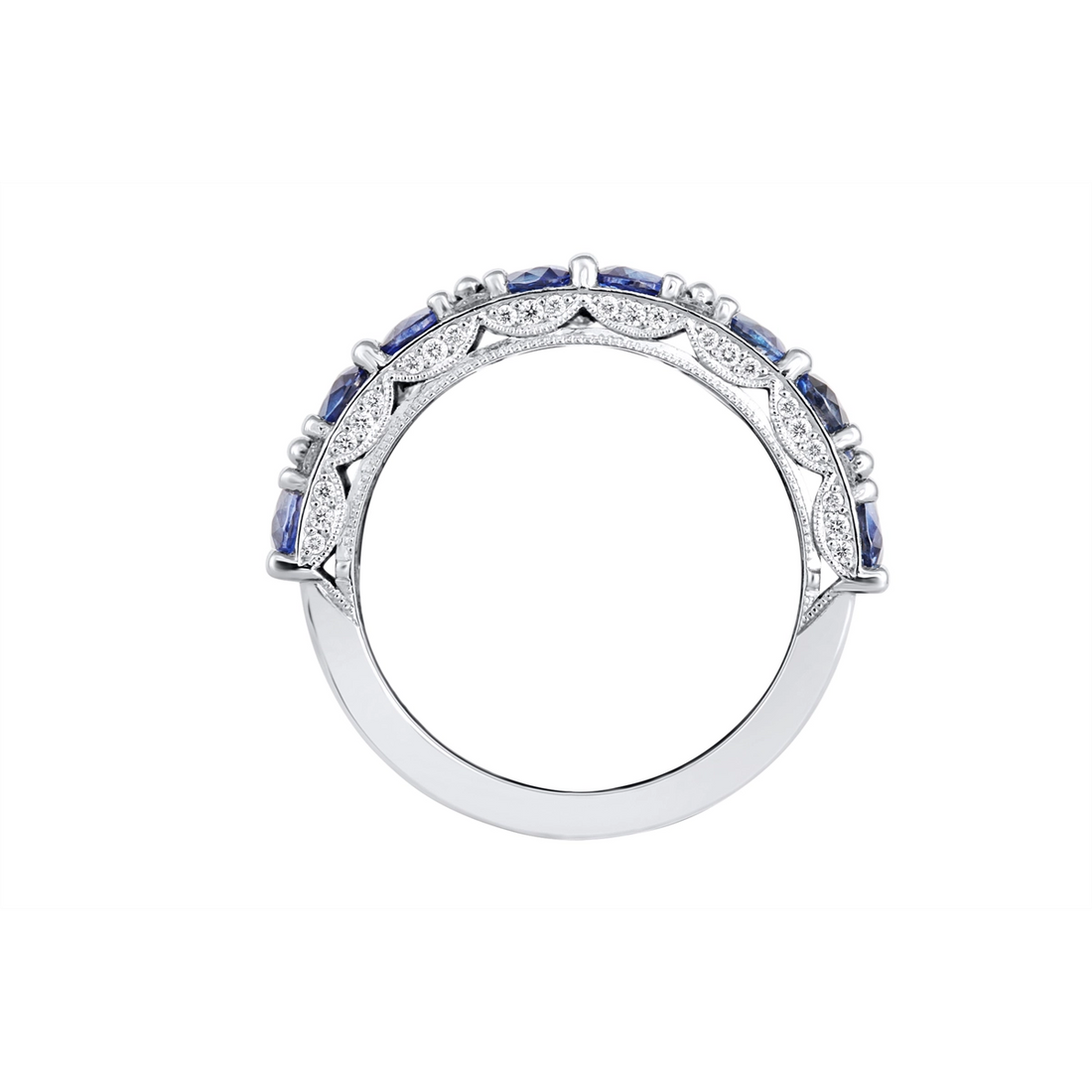 Tacori Rings in White Gold containing Multi-gemstone, Diamond, Sapphire HT 2694 W 7 BS2 1/2
