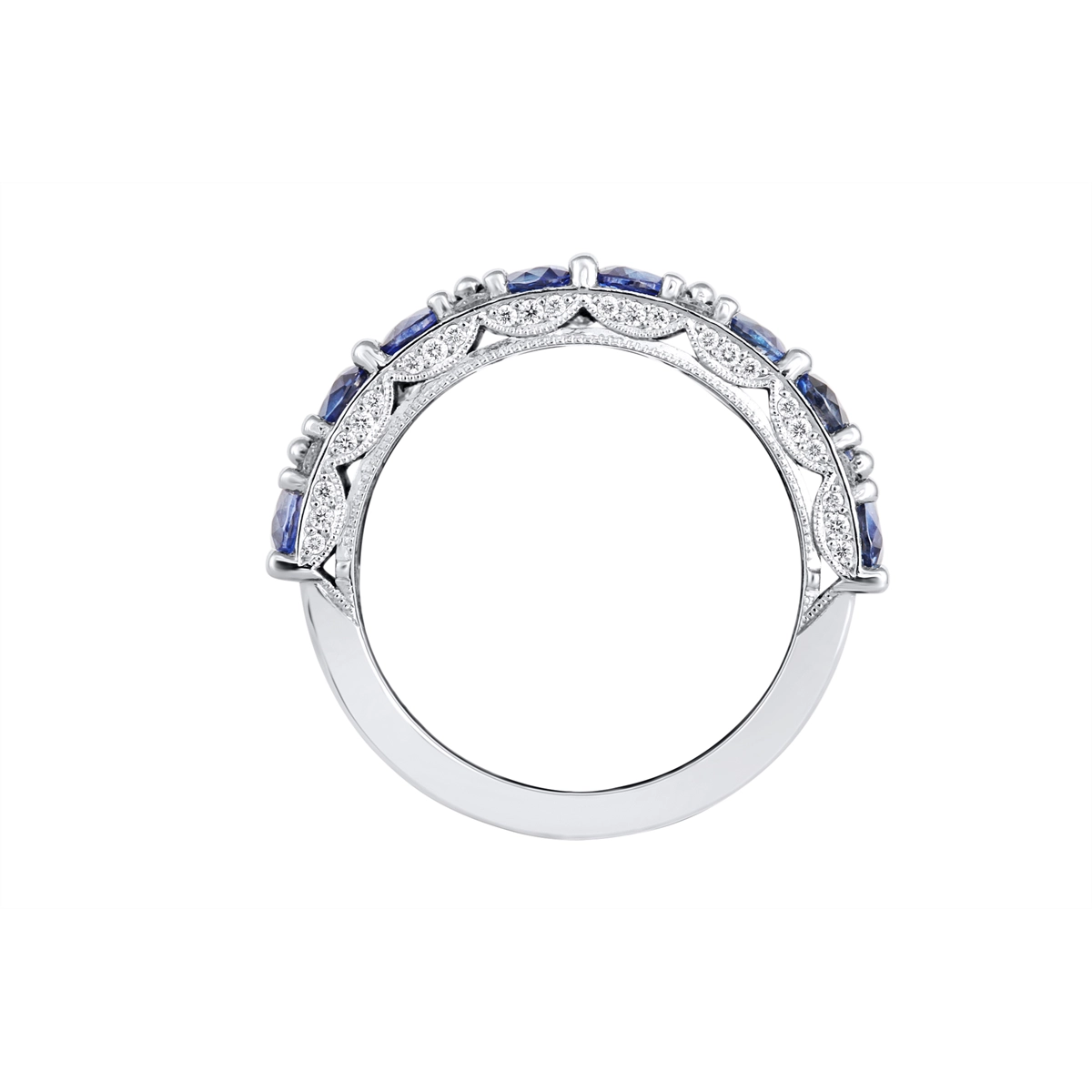 Tacori Rings in White Gold containing Multi-gemstone, Diamond, Sapphire HT 2694 W 7 BS2 1/2