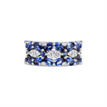 Tacori Rings in White Gold containing Multi-gemstone, Diamond, Sapphire HT 2694 W 7 BS2 1/2