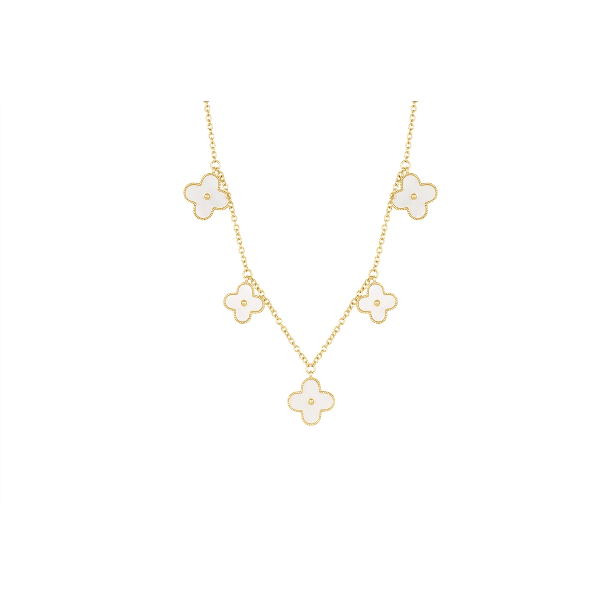 Necklaces Necklaces in Yellow Gold containing Mother of pearl 439352
