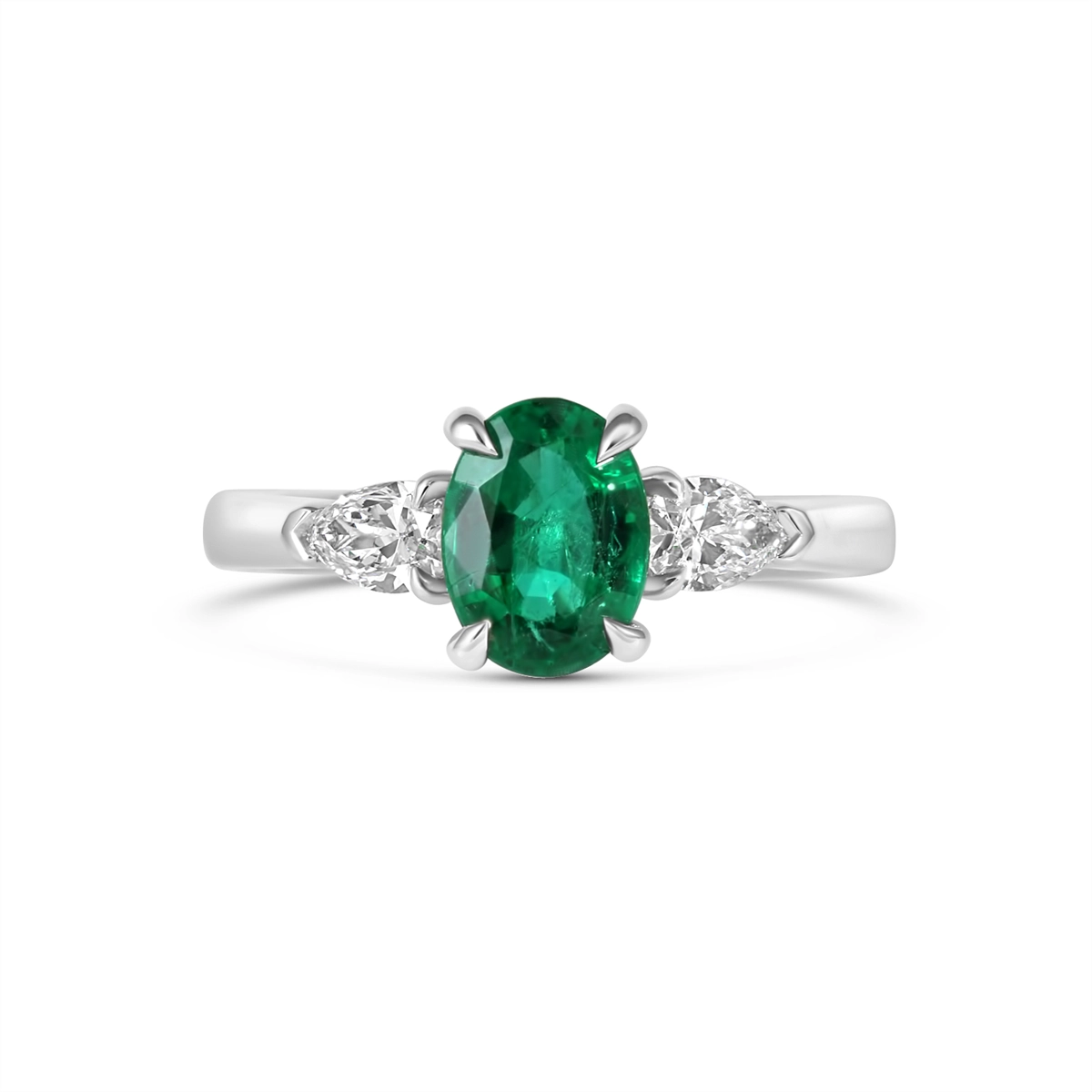 Rings Rings in Platinum/Palladium containing Multi-gemstone, Diamond, Emerald 439375
