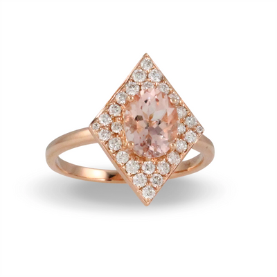 csv_image Doves Ring in Rose Gold containing Multi-gemstone, Diamond, Morganite LB351MG