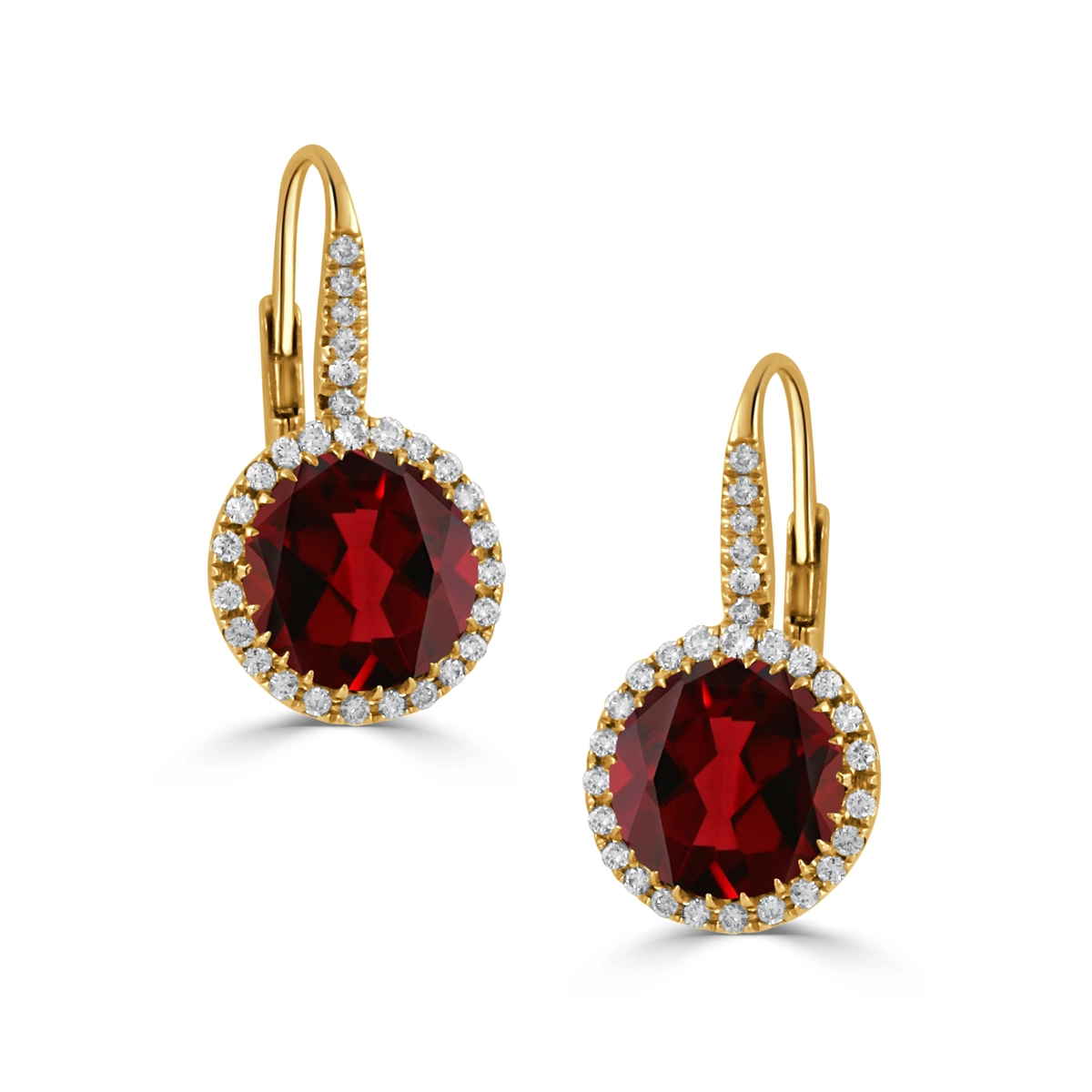 Doves Earrings in Yellow Gold containing Garnet, Multi-gemstone, Diamond E7899GT