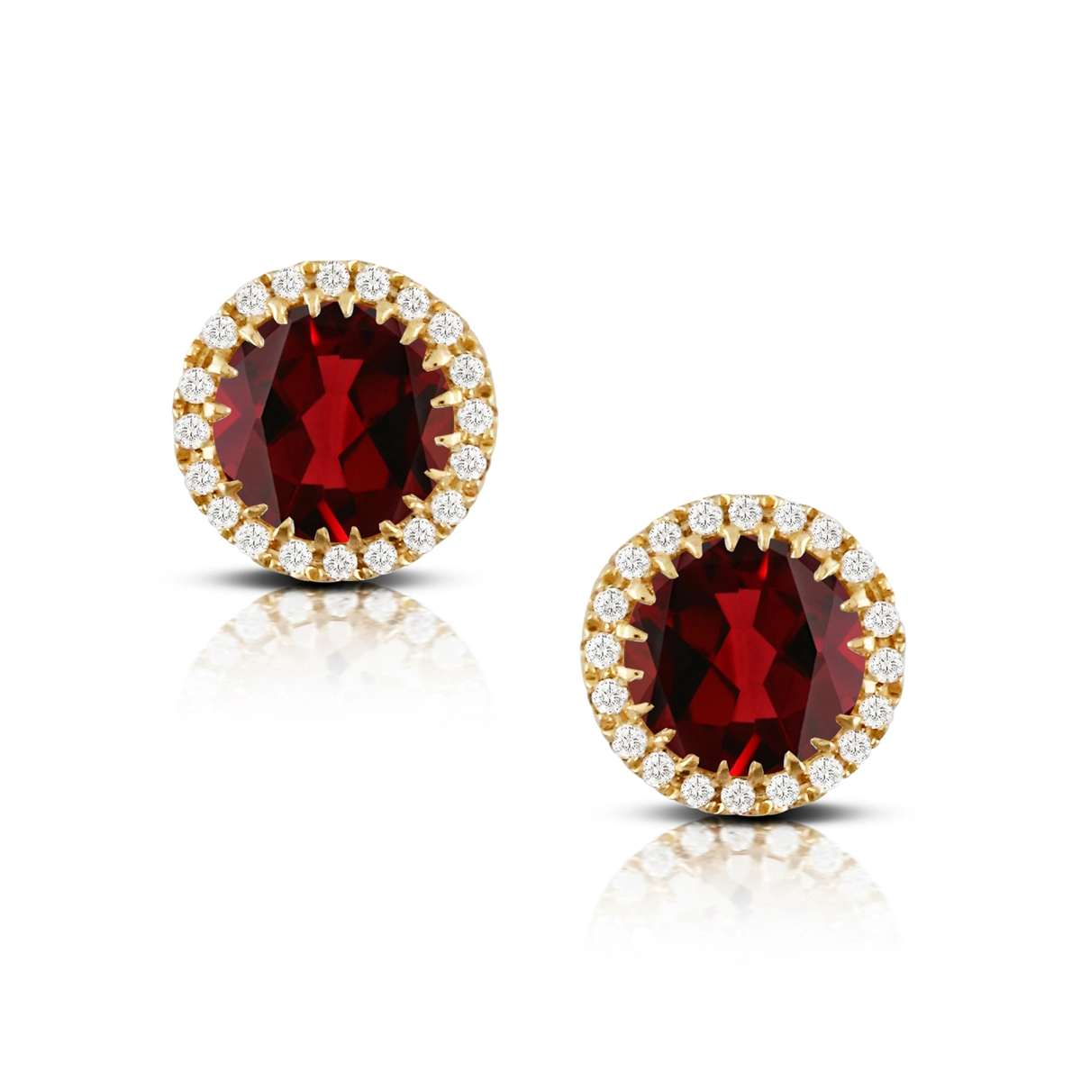 Doves Earrings in Yellow Gold containing Garnet, Multi-gemstone, Diamond E8522GT