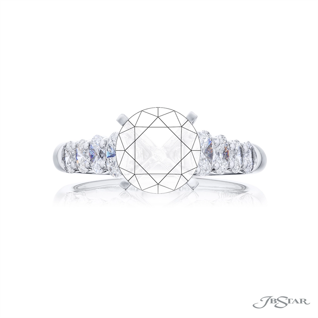 JB Star Engagement Rings in Platinum/Palladium containing Diamond 5452/021