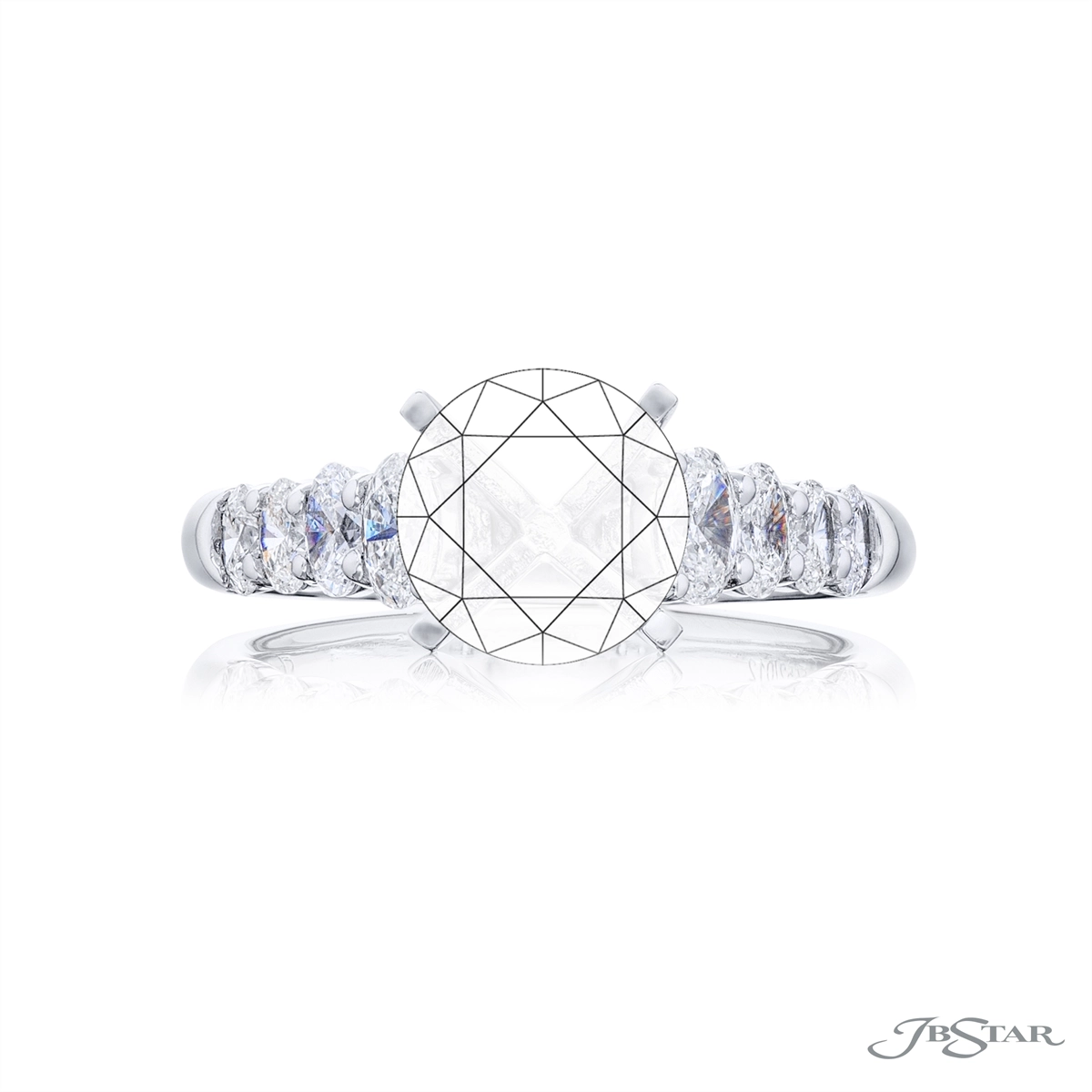 JB Star Engagement Rings in Platinum/Palladium containing Diamond 5452/021