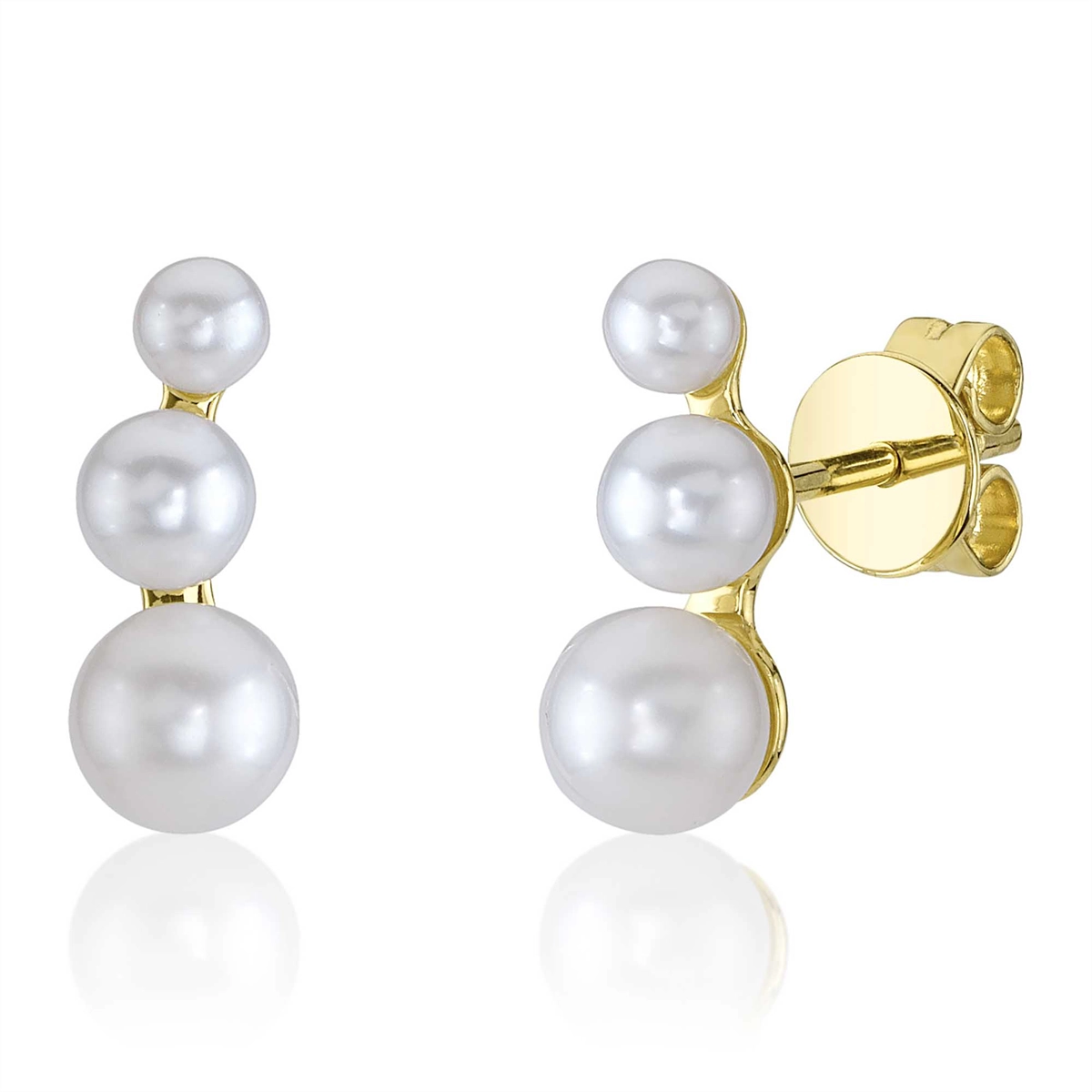 Earrings Earrings in Yellow Gold containing Pearl 439628