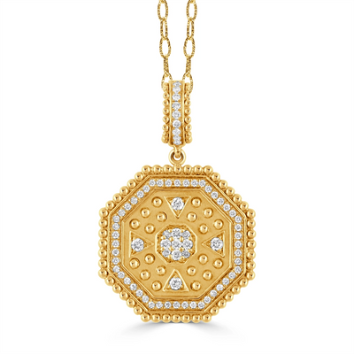 Doves Pendants in Yellow Gold containing Diamond P10418