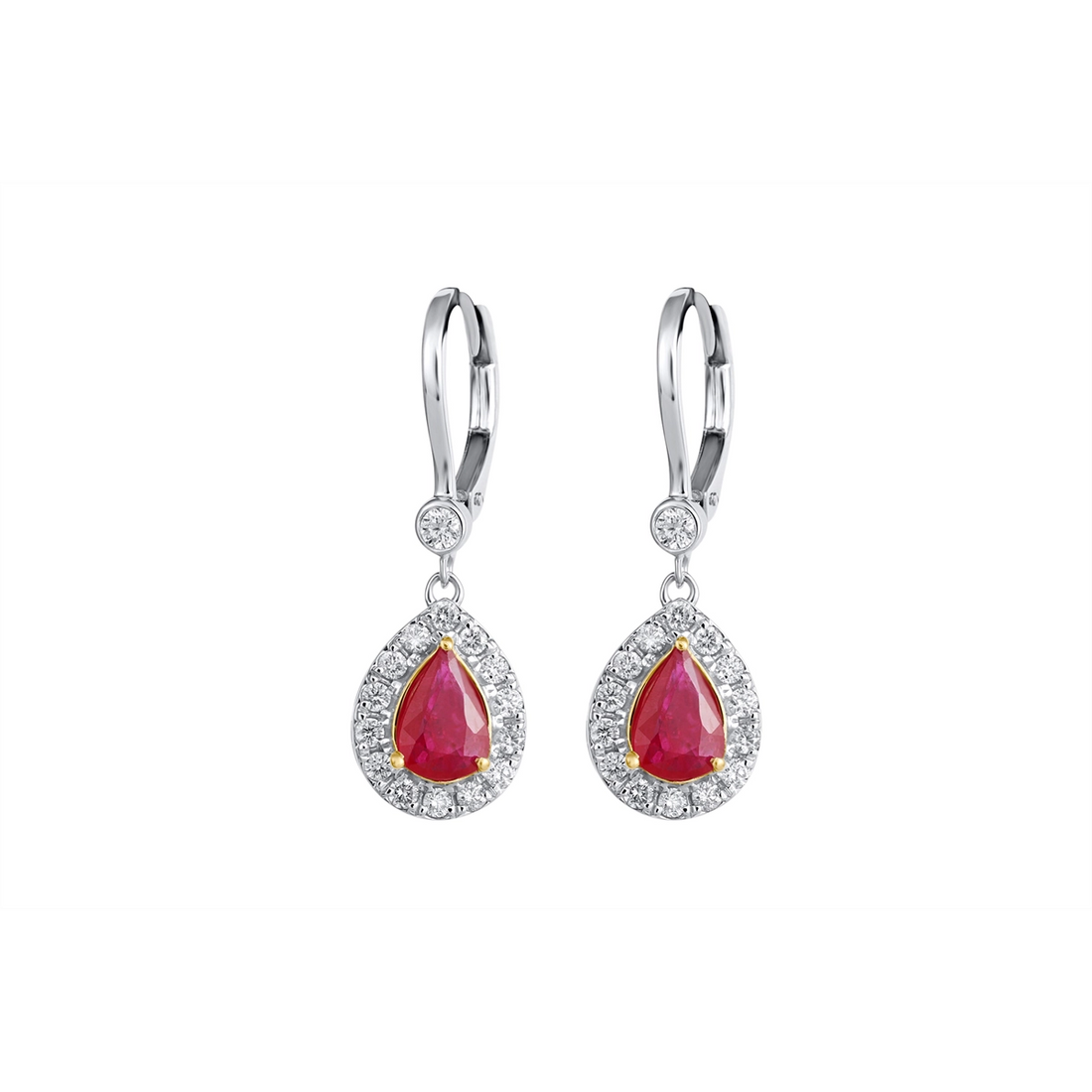 Earrings Earrings in Mixed Metals containing Multi-gemstone, Diamond, Ruby 439700