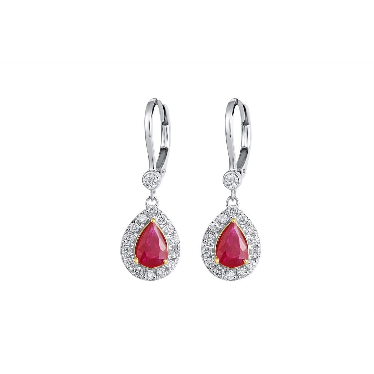 Earrings Earrings in Mixed Metals containing Multi-gemstone, Diamond, Ruby 439700