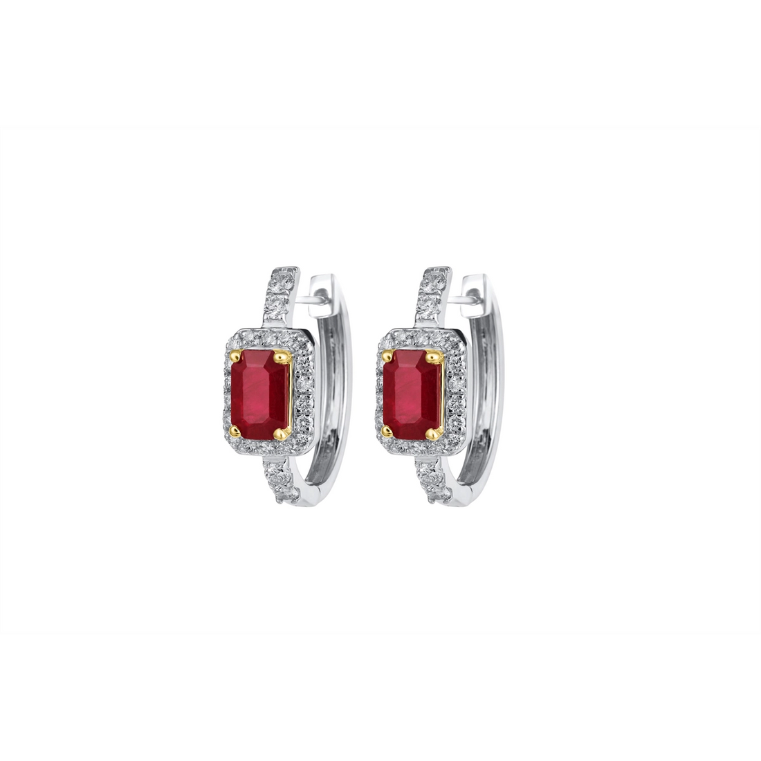 Earrings Earrings in Mixed Metals containing Multi-gemstone, Diamond, Ruby 439706