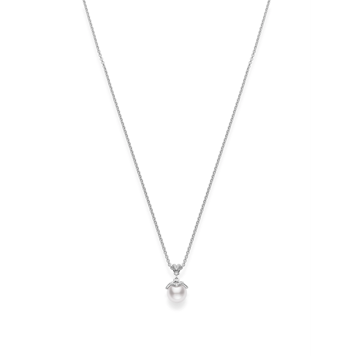 Mikimoto Necklaces in White Gold containing Multi-gemstone, Diamond, Pearl MPA10273ADXW
