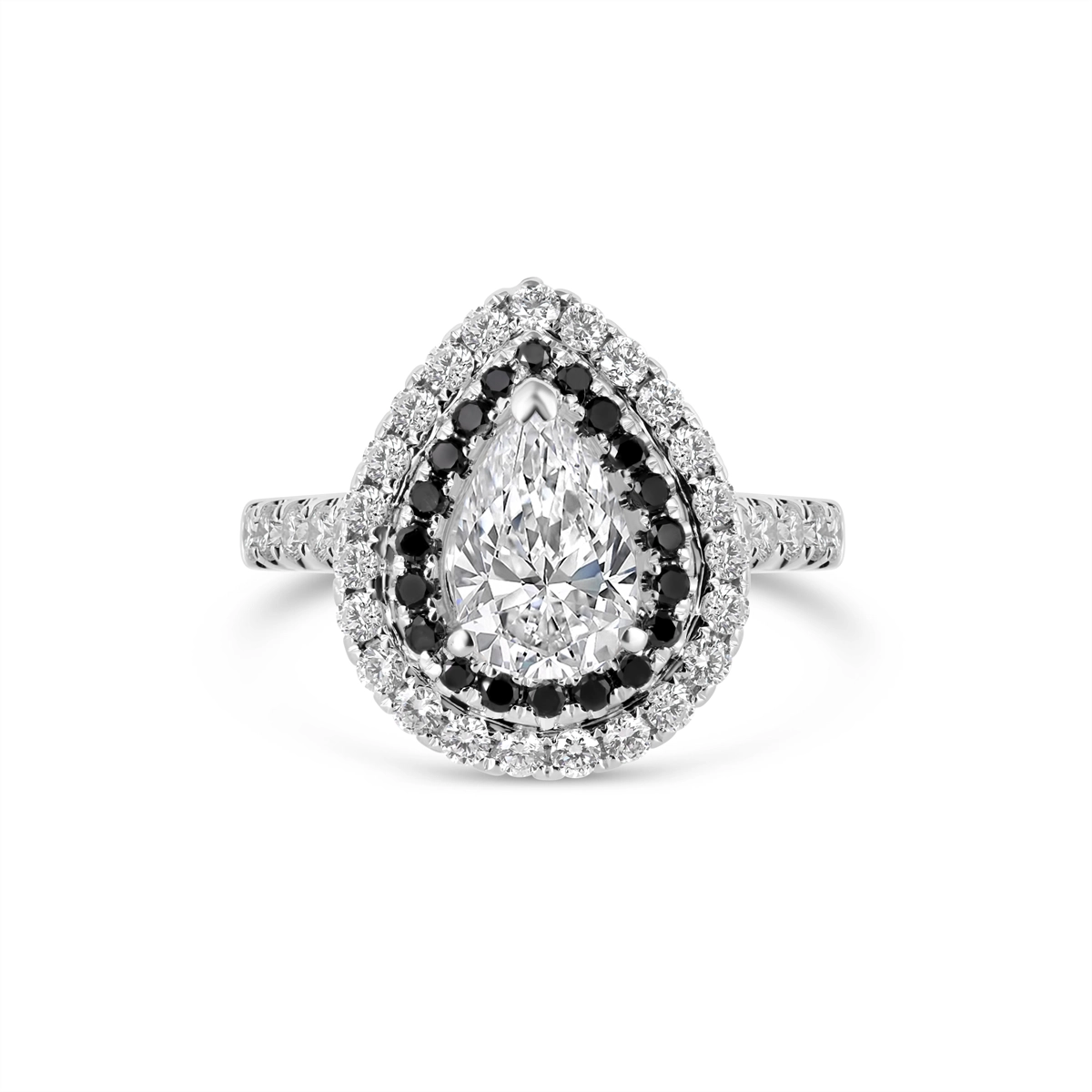 Engagement Collections Engagement Rings in White Gold containing Black diamond, Multi-gemstone, Diamond CR14703BL-ESTATE